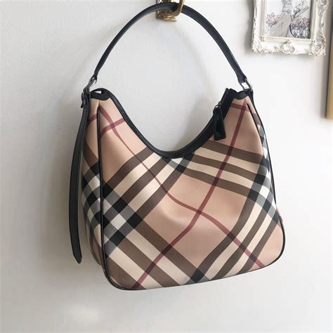 burberry check hobo bag